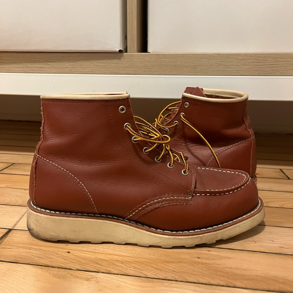 The 6-inch Classic Moc Red Wing Shoes Boots Size 8.5 Made in the USA